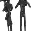 Goodsright Decor Rustic Family Figurines, Cast Iron Art Home Decoration Statue with Gift Card for Anniversary Birthday (Family of Four Carrying)