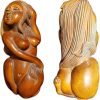 610BfsQi_vL._AC_SL1000 Goodsright Decor Vintage Wooden Sculpture Statuette Figures Home Decor Sexy Woman Carving Beauty People Classy Female Statue Naked Christmas Ornaments Good Luck Boxwood