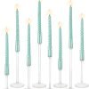 Goodsright Decor Glass Candle Holder Candlestick Holders: Taper Candle Holders 8Pcs Candle Stick Candle Holder, Clear Tall Candle Holders for Table Centerpiece Wedding Christmas Holiday Party Decorations??
