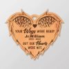 Goodsright Decor Personalized Your Wings were Ready Ornament - Heart Wings Keepsake Memorial Christmas Ornament, Wooden Ornament, Pack 3