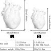 Goodsright Decor Resin Vase Planter, Decorative Heart Vase - Anatomical Heart Tabletop Decorative Craft, Farmhouse Living Room Bedroom Countertop (White,Large)