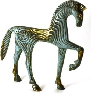 Goodsright Decor Greek Bronze Trojan Horse Statuette12 X 10 cm (5 X 4 Inches)