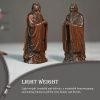 Goodsright Decor Wooden Confucius Ornament Traditional Chinese Figurines Confucius Statue Ornament Boxwood Craft Unique Desktop Decoration Wood Kongzi Statue Figurine Traditional Chinese Figurines