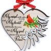 615o3tasrJL._AC_SL1200 Goodsright Decor Cardinal Memorial Gifts for Loss of Loved One, Loss of Loved Ones Memorial Wooden Ornament. Memorial Christmas Ornament. Memorial Ornament: My Mind Still Talks to You, Gold,red, 5 Pieces