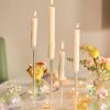 Goodsright Decor Candlestick Holders, Glass Taper Candle Holders Set of 8, Candle Holders for Candlesticks, for Christmas Events Party Wedding Reception Table Centerpiece Decorations