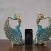 Goodsright Decor Peacock Dancer Figurine Peacock Dancer Figurine Classical Peacock Dancer Beauty Handicraft Resin Ornament Home Decoration for Home Bookshelf Cabinet