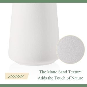 Goodsright Decor Set of 10 White Vases for Decor White Ceramic Vases for Home Wedding Boho Vases Modern Ceramic Vases for Pampas Grass Minimalist Farmhouse Decor Vases Office Table (Modern,3.4 x 5.9 in)