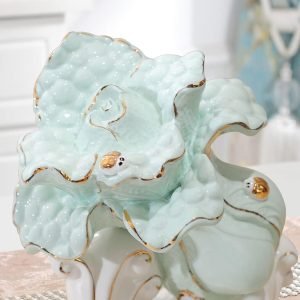 Goodsright Decor 18cm Ceramics Cabbage Statue Ornaments Handicrafts Creative Desktop Office Decorations