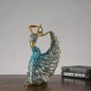 Goodsright Decor Peacock Dancer Figurine Peacock Dancer Figurine Classical Peacock Dancer Beauty Handicraft Resin Ornament Home Decoration for Home Bookshelf Cabinet