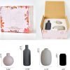 Goodsright Decor Ceramic Modern Farmhouse Vase , Neutral Small for Table, Living Room, Shelf, Bookshelf and Entryway D??cor, Set of 3