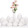 Goodsright Decor White Small Vase for Home Decor,White Ceramic Vase Set of 12,White Matte Boho Vase for Decorative Dried Flowers Pampas Grass Decoraitons,Dining Table Centerpieces Rustic Living Room Decor