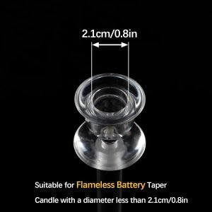 Goodsright Decor Candle Holder Set of 6 for Table Centerpiece, Candlestick Holders for Wedding Christmas Living Room Centerpieces Decor, Clear Candle Stick Holders, Acrylic Fit for LED Candles