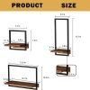 Goodsright Decor 6 Sets Rustic Floating Shelves,Wooden Storage Shelf with Metal Frame, Wall-Mounted Wood Display, Wall Hanging Decor, Home Decor for Living Room, Bedroom, Kitchen, Office