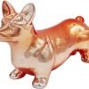Goodsright Decor Corgi Dog Statue - Metallic Silver Standing Ceramic Dog Statue - Decorative Dog Sculpture for Garden or Home D??cor - Corgi Dog Outdoor Statue - (10.82?? x 3.62?? x 6.61??)