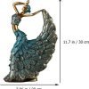 Goodsright Decor Peacock Dancer Figurine Peacock Dancer Figurine Classical Peacock Dancer Beauty Handicraft Resin Ornament Home Decoration for Home Bookshelf Cabinet