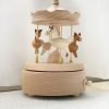 Goodsright Decor Carousel Music Box, Wooden Horse Music Box for Girl Women, Christmas Birthday Gift, No Battery Home Wood Decor