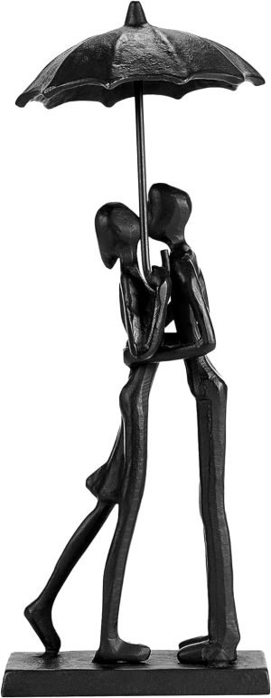 61E0DTxrj7L._AC_SL1500 Goodsright Decor Wedding Gifts, Anniversary for Couple Her Him - Loving Couple Iron Sculpture, 12Inch Art Metal Couple Statues for Home Decor, Romantic Couple Figurines in Love, Couple Gifts