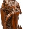 61GGtWkowVL._AC_SL1500 Goodsright Decor Dragon Guanyin Wooden Buddha Statue, Solid Wood Carved Bodhisattva, Living Room Decor, Antique Wood Happy Buddha, Home Ornament (Black, 6.3 Inches)