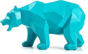 Goodsright Decor Animal Statues Home Decor Golden Bear Statue for Living Room Table Decor,Modern Sculpture Gift for Living Room, Bedroom, Office Desktop, Cabinet Shelf Decoration (Golden)