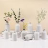 Goodsright Decor Set of 10 White Vases for Decor White Ceramic Vases for Home Wedding Boho Vases Modern Ceramic Vases for Pampas Grass Minimalist Farmhouse Decor Vases Office Table (Modern,3.4 x 5.9 in)