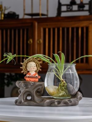 61Hz-ZTnwgL._AC_SL1000 Goodsright Decor Creative Glass Transparent Green Radish hydroponic vase Modern Minimalist Home Living Room Desk Decoration Flower Arrangement Small Ornaments Living Room Decoration Home