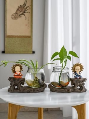 61IimuLR1TL._AC_SL1000 Goodsright Decor Creative Glass Transparent Green Radish hydroponic vase Modern Minimalist Home Living Room Desk Decoration Flower Arrangement Small Ornaments Living Room Decoration Home