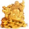 Goodsright Decor Opening Feng Shui Decoration Laughing God Buddha Statue Handicraft Resin Feng Shui Sculpture Lucky Buddha Home Decoration,C