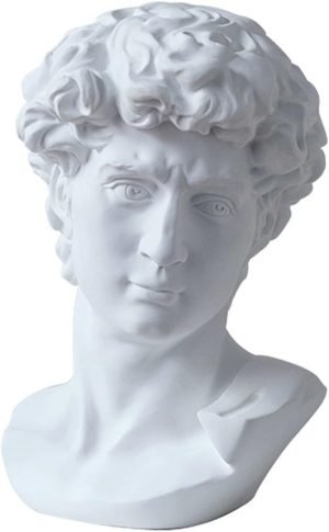 Goodsright Decor 11.8" Classic David Busts Statue Portrait Sculpture Resin Handicraft Home Decor