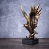 Goodsright Decor Resin Eagle Statue Sculpture Frgurine Gift for Home Office Living Room Desktop Display Decorative Decoration