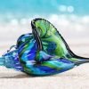 Goodsright Decor Glass Conch, Hand Blown Seashell Art Glass Figurine, Beautiful Home Decor, Crystal Glass Paperweight