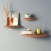 Goodsright Decor 14?? Acacia Wood Floating Wood Shelves Set of 3, Wood for Bedroom, Living Room, Bathroom, Kitchen, Wide Wooden Wall Shelves for Living Room Bedroom Kitchen Bathroom Farmhouse