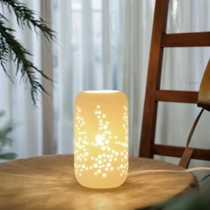 61MAXKl9bZL._AC_SL1024 Goodsright Decor Vase Lamp,Modern Decorative Flowers White Ceramic Vase for Living Room Home Decor Bedroom Bedside Shelf Entryway Office Wedding,Minimalist Table Lamp Centerpieces