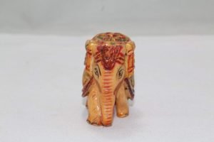 Goodsright Decor Indian Handicraft, Resin, Elephant Carved Painted Decorative Gift Item
