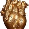 Goodsright Decor Resin Vase Planter, Decorative Heart Vase - Anatomical Heart Tabletop Decorative Craft, Farmhouse Living Room Bedroom Countertop (White,Large)