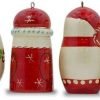 61O4bdd5nXL._AC_SL1000 Goodsright Decor 6 Hand Painted Wooden Christmas Ornaments 2.25 Inches