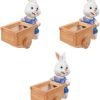 Goodsright Decor 3 Pcs Rabbit Pot Rabbit Garden Statue Desk Flower Pot Vintage Vase Planter Dinner Table Decor Oddish Flower Pot Pots Large Indoor Plant Pot Bunny Animal Resin Bonsai Pot