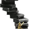 Goodsright Decor Climbing Books Ladder Statue Art Decor, Funny Book Stairs Sculpture, Climbing Mountain of Knowledge Figurines, Creative Decoration for Bedroom Living Room Office, Resin 12''