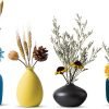 Goodsright Decor Small Ceramic Vase Decorative, Set of 4 Flower Bud Vases