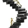 Goodsright Decor Climbing Books Ladder Statue Art Decor, Funny Book Stairs Sculpture, Climbing Mountain of Knowledge Figurines, Creative Decoration for Bedroom Living Room Office, Resin 12''