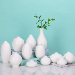 Goodsright Decor Bud Vases Set of 12 - White Ceramic Bud Vases in Bulk Dining Table Centerpieces, Cute Mini Small Flower Vase for Pampas Grass&Single Flower Decor, Ideal Wedding Window Sill Aesthetic Desk Decor