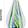 61U36ea-wnL._AC_SL1500 Goodsright Decor 9" Tall Glass Sculpture Hand Blown Glass Decor, Glass Paperweight for Office Desk, Modern Glass Art Figurines Mediterranean Beach House Decor, Home Living Room Coffee Table Shelves Table Top Decor