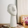 Goodsright Decor Abstract Statue for Home Decor, Ceramic Head Sculpture,Decorative Office White Figurine, Home Decorations for Living Room Shelf Decor Accents, 14 Inch
