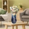 Goodsright Decor Wavy Vase Resin Desktop Flower Pot Creative Resin Ocean Waves Ornament Decoration for Home Fused Crystal Desktop Decor Handmade Crafts (Vase 30/15/10 cm) (Big(30cm))