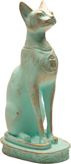 Goodsright Decor Discoveries Egyptian Imports Bastet Cat Goddess Statue - Bronze - 8" Tall - Made in Egypt