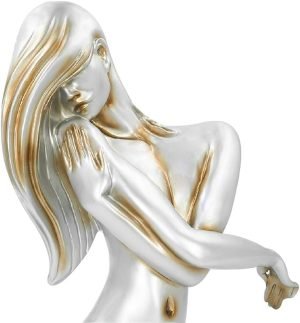 Goodsright Decor Art Statue, Sculptures Home Decor Modern Style Women Figurine, Resin Bust Decorative Objects on Shelf Table Desk for Living Room Bedroom Office