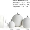 Goodsright Decor Ceramic Vase Set of 3 for Modern Home Decor, Boho Vase White Round Vase Minimalist Decorative Vase for Table Centerpiece Wedding Dining Living Room Office Entryway Coffee Table Decor