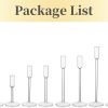 Goodsright Decor Glass Candle Holder Candlestick Holders: Taper Candle Holders 8Pcs Candle Stick Candle Holder, Clear Tall Candle Holders for Table Centerpiece Wedding Christmas Holiday Party Decorations??