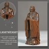 Goodsright Decor Wooden Confucius Ornament Traditional Chinese Figurines Confucius Statue Ornament Boxwood Craft Unique Desktop Decoration Wood Kongzi Statue Figurine Traditional Chinese Figurines