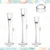 61htAs2c8BL._AC_SL1500 Goodsright Decor Wedding Glass Taper Candle Holders Candlestick Holders Bulk Clear Decorative Candle Stands Fits 3/4 Inch Thick Candle for Table Centerpiece Anniversary Dining Room Home Party Decor(6 Pcs)