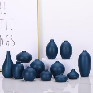 Goodsright Decor Bud Vases Set of 12 - Blue Ceramic Bud Vases in Bulk Dining Table Centerpieces, Cute Mini Small Flower Vase for Pampas Grass&Single Flower Decor, Ideal Wedding Window Sill Aesthetic Desk Decor
